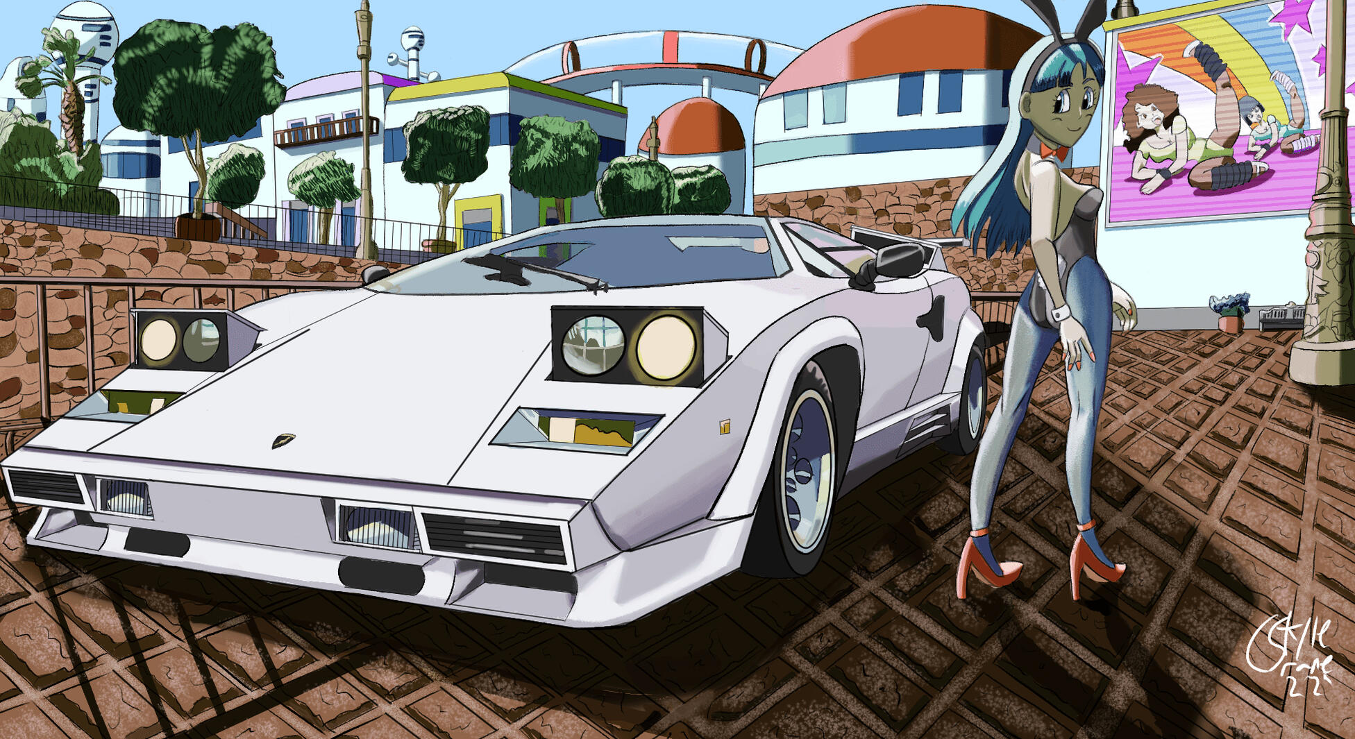 "Bunny Bulma" Lamborghini Countach 9/14/22